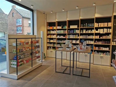 طراحی پیشخوان مغازه مدرن برای فروشگاه لوازم آرایشی