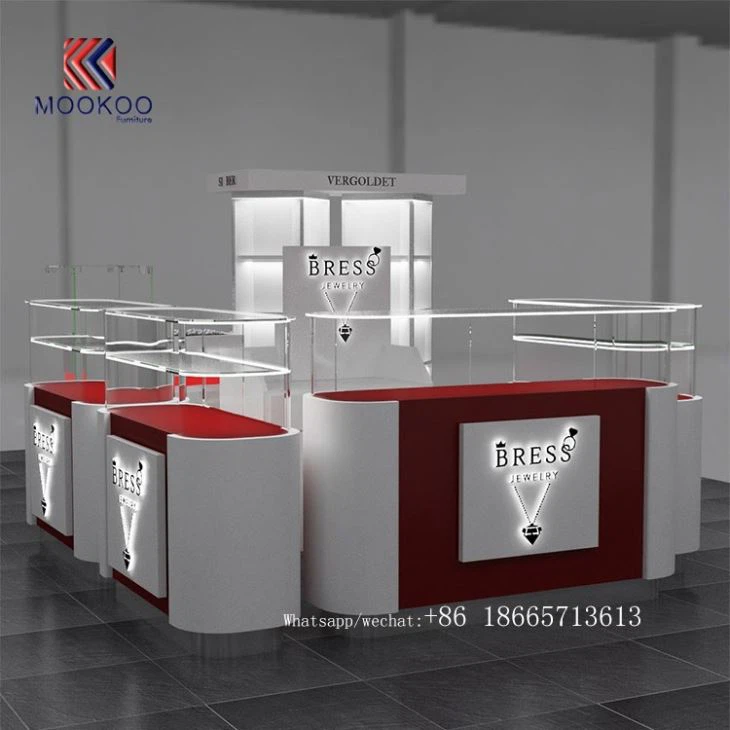 Jewelry Showcase Display Jewelry Kiosk Design For Mall