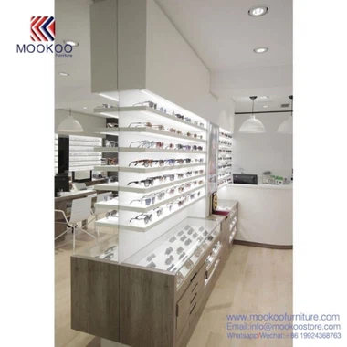 کابینت نمایشگر نوری با چوب دانه