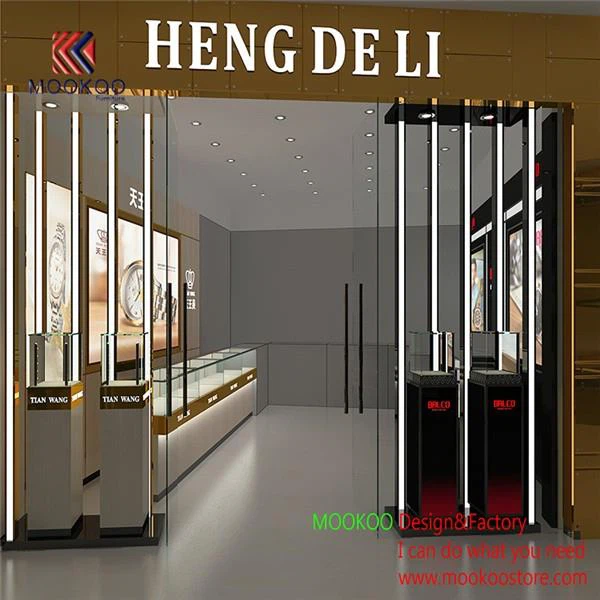 Golden Watch Kiosk In Mall