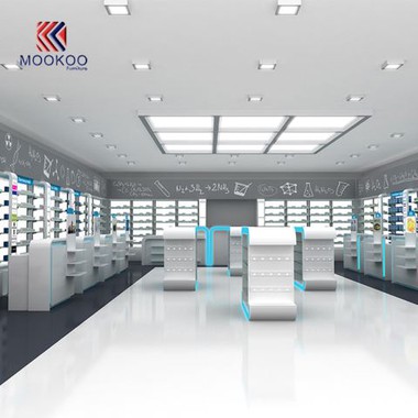 طراحی داخلی فروشگاه فارماکیا با سبک بالا و سبک اروپا